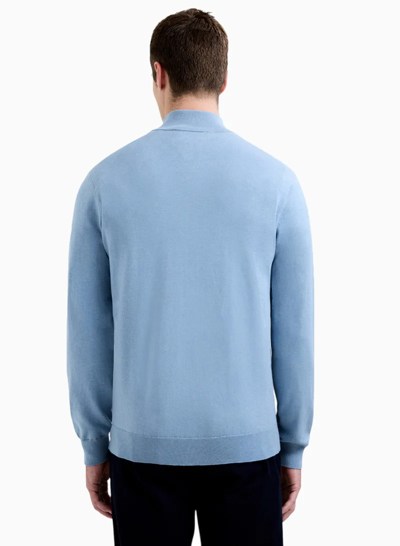 فرنش كونكشن Half Zip Knitted Jumper