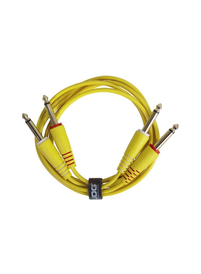 UDG Ultimate Audio Cable Set 1/4" Jack-1/4" Jack, Yellow, Straight,1.5 m - Image 1