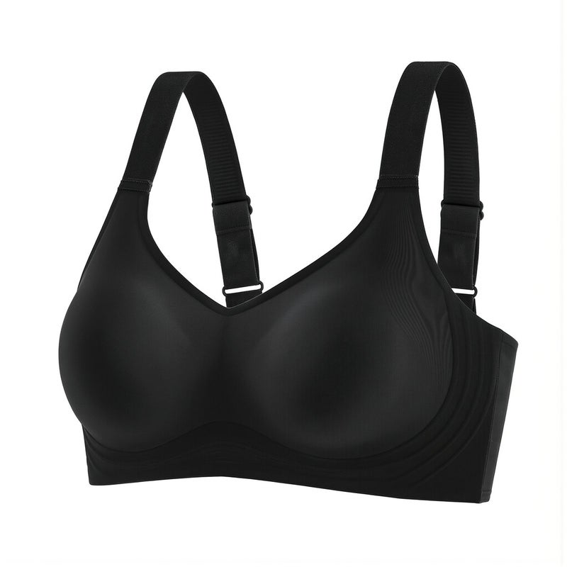 All Outfit Compatible Seamless Bra No Under Lines Wireless Black Size M - Image 4