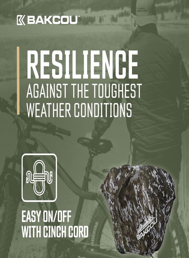 Bakcou - Heavy Duty Waterproof eBike Rain Cover - Protects Against Sun, Dust, Wind, Rain, and Snow - Nylon Cover with Cinch Cords for a Snug Fit - Image 4