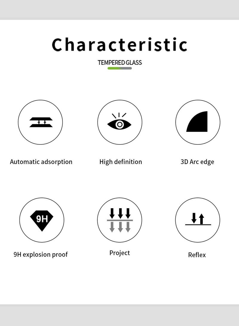 BORTONY Tempered Glass Screen Protector (14 Pro) Film Full Coverage Edge to Edge Case Friendly 9D Screen Protector For Apple iPhone 14 Pro 6.1'' Clear/BLACK - Image 5