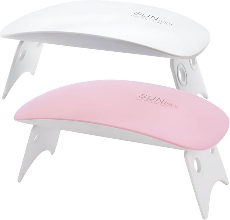 Advanced Nail Dryer for All Kinds of Nail Polish, Including Gel, Acrylic, Resin with UV Light and LED Light - 6W USB Powered (2 Dryers)