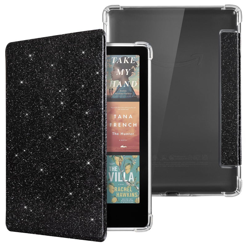CoBak Case for Kindle Paperwhite 12th Gen 2024 (7") & Kindle Colorsoft Signature Edition (7") - New PU Leather Cover and Clear Soft Silicone Back Cover with Auto Sleep Wake Feature - Image 1