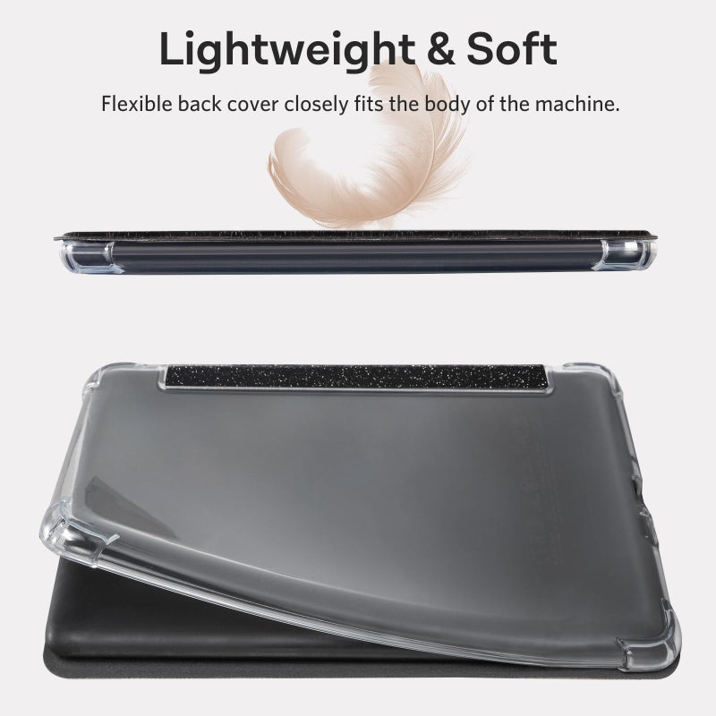 CoBak Case for Kindle Paperwhite 12th Gen 2024 (7") & Kindle Colorsoft Signature Edition (7") - New PU Leather Cover and Clear Soft Silicone Back Cover with Auto Sleep Wake Feature - Image 3