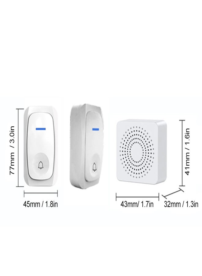 Wireless Doorbell Waterproof Door Bell with 38 Melodies to Choose Adjustable Volume - Image 5