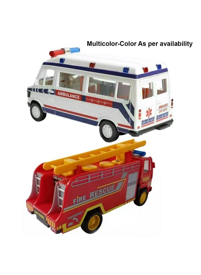 AARAV ENTERPRISE Toy Emergency Vehicles Combo: Fire Engine Truck & Ambulance - Pack of 2
