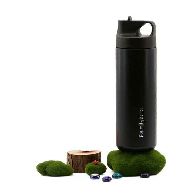 Straw Lid 520 ml Stainless Steel Coffee Mug - Image 1