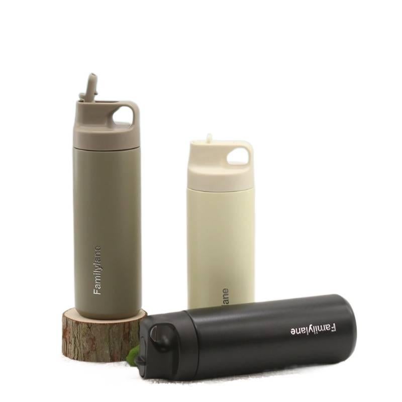 Straw Lid 520 ml Stainless Steel Coffee Mug - Image 2