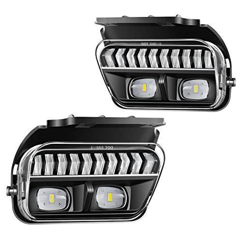 OKSIWA LED Fog Lights with Day Running Light for Chevy Silverado 2003-2006 All Models,Avalanche 2002-2006,White DRL, Amber Turn Signal, Pickup Truck Driving Fog Lamps, Clear Lens - Image 1