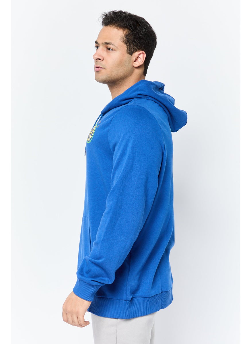PUMA Men Sportswear Fit Long Sleeve Outdoor Hoodie, Blue  - Image 3