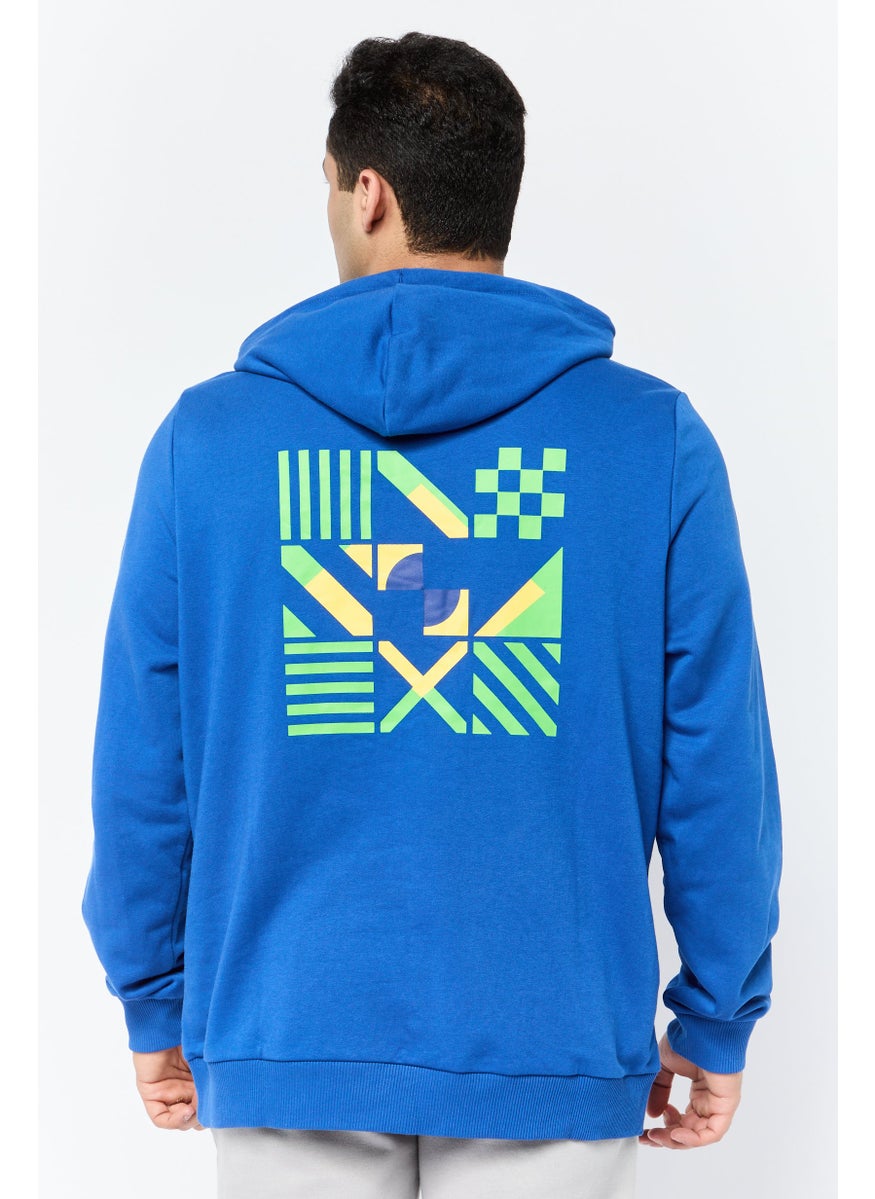 PUMA Men Sportswear Fit Long Sleeve Outdoor Hoodie, Blue  - Image 4