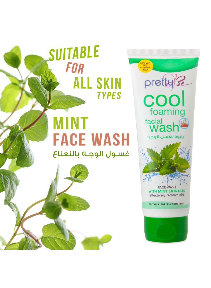 Pretty Be PrettyBe Cool Foaming Facial Wash With Mint Extracts, Actively Remove Dirt 100ml  - Image 2
