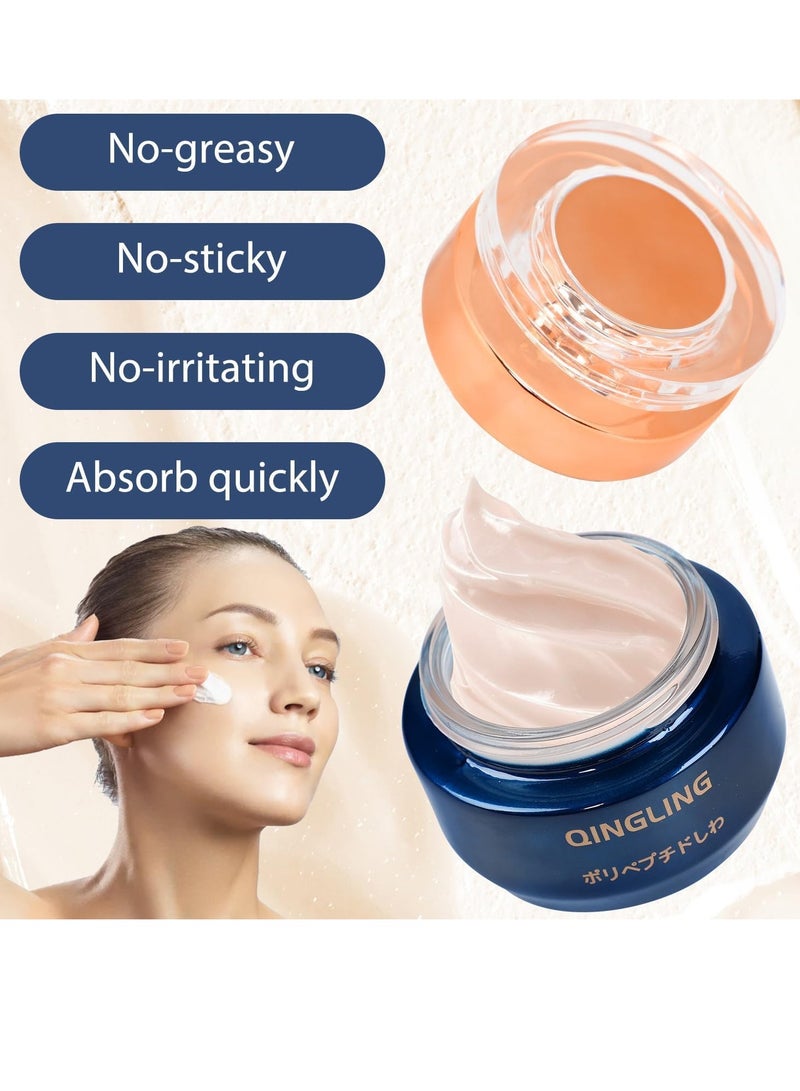Qingling Wrinkle Removal Cream, Japanese Qingling Wrinkle Removal Cream, Firming Anti-Aging Cream, Anti Aging Skin Care Firming, Peptide Firming Anti-Wrinkle Cream 50g - Image 4