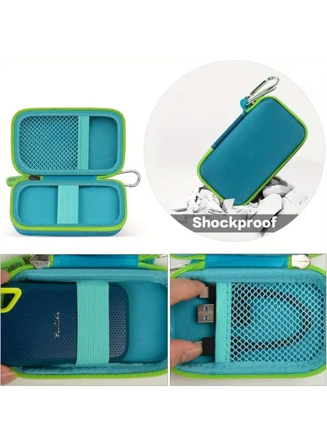 Green Hard Case For SanDisk Extreme Portable SSD 500GB 1TB 2TB 4TB USB C Travel Holder - Image 5