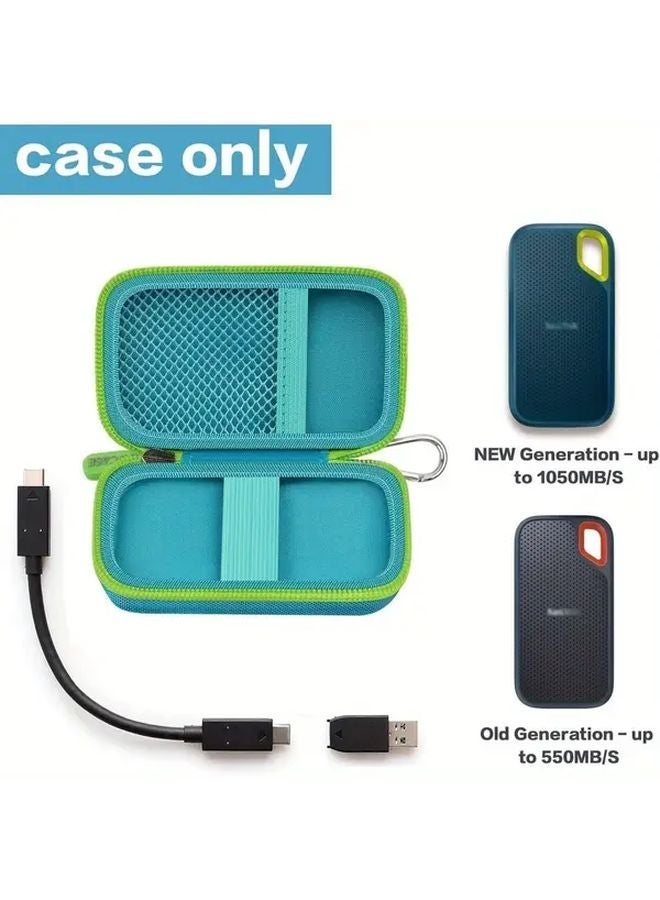 Green Hard Case For SanDisk Extreme Portable SSD 500GB 1TB 2TB 4TB USB C Travel Holder - Image 1