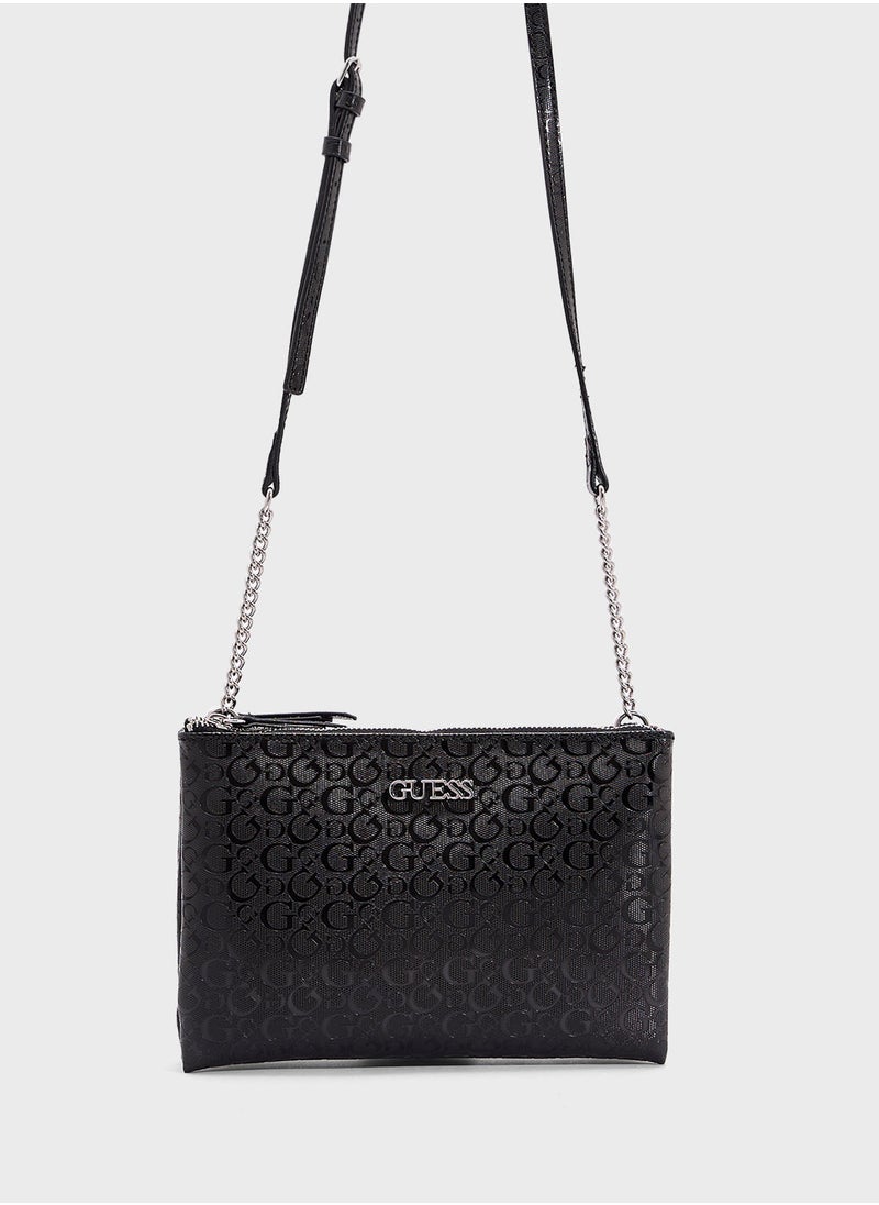 GUESS - Tidewood Mini Double Zip Crossbdy - Image 1