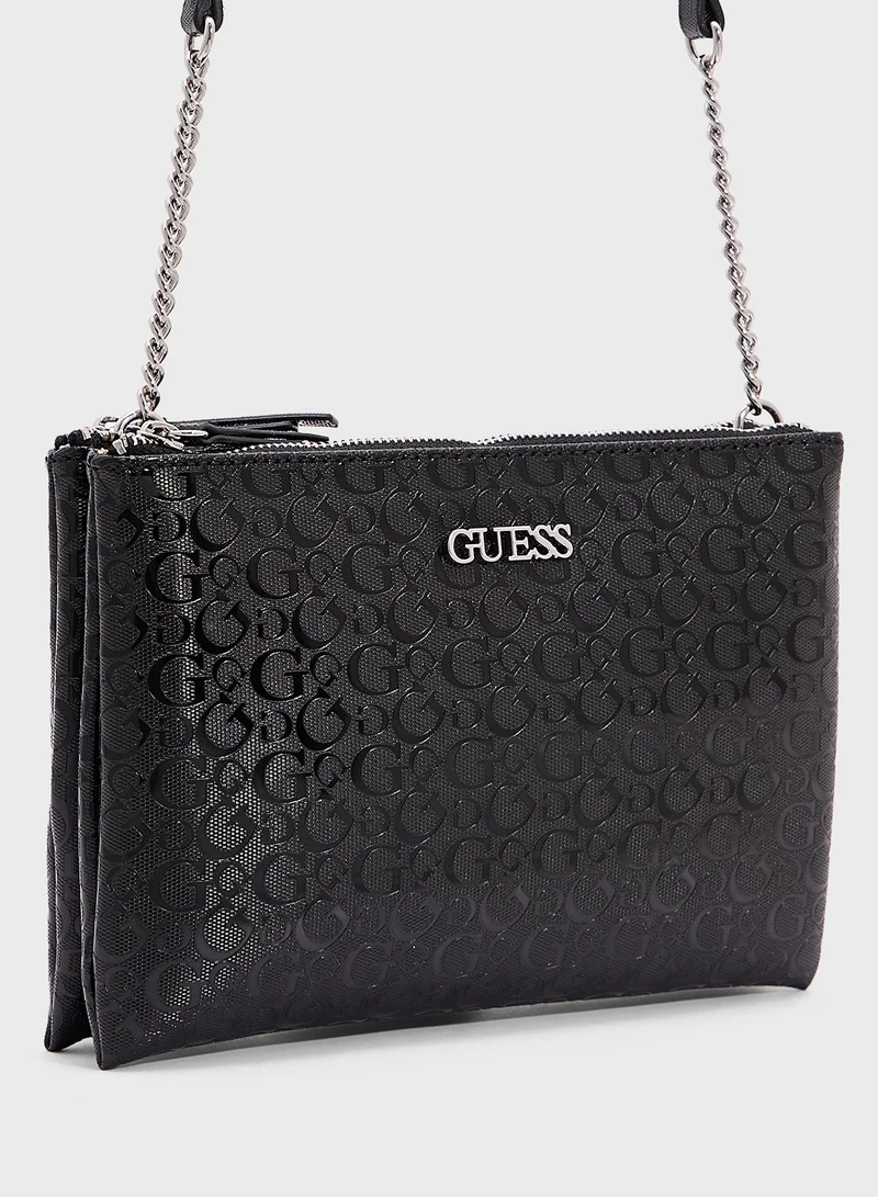 GUESS Tidewood Mini Double Zip Crossbdy