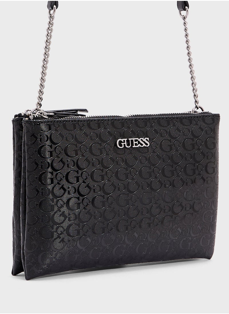 GUESS - Tidewood Mini Double Zip Crossbdy - Image 1