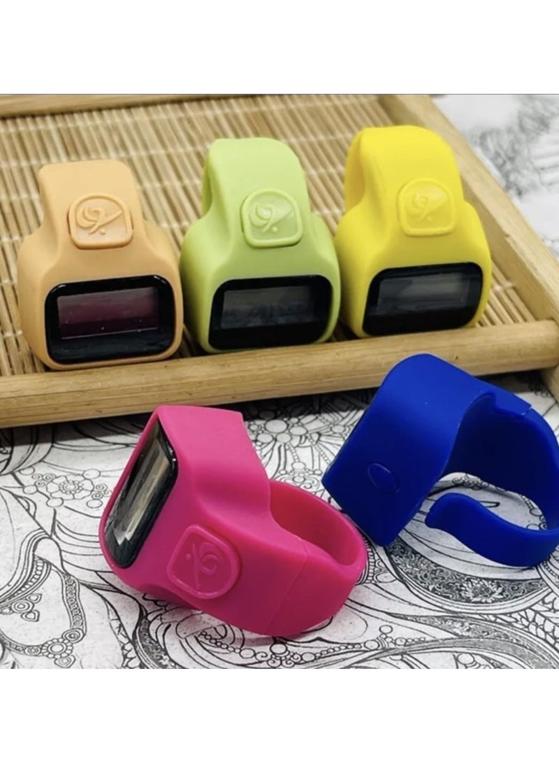 Mini Hand Unisex Tally Counter, Finger Ring, Digital Counting Machine, 6 Pieces, Multicolor - Image 1