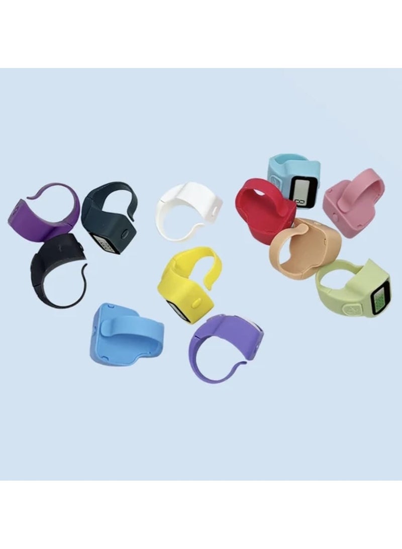 Mini Hand Unisex Tally Counter, Finger Ring, Digital Counting Machine, 6 Pieces, Multicolor - Image 3