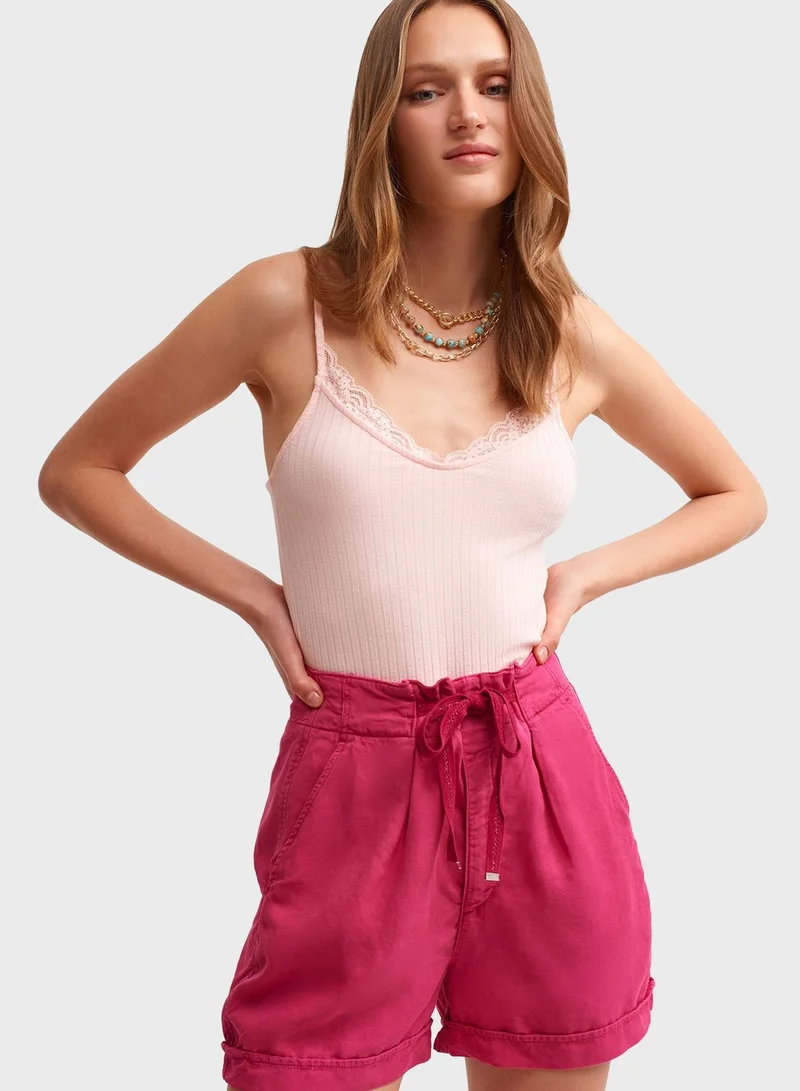 OXXO Tie Waist Shorts