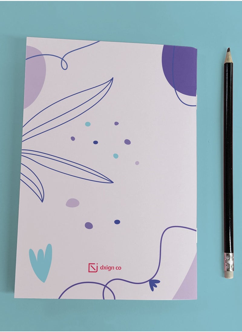 Dxign Co - Dxign Co - Personalised A5 Notebook, May Night Salvia, 72 Pages - Image 1