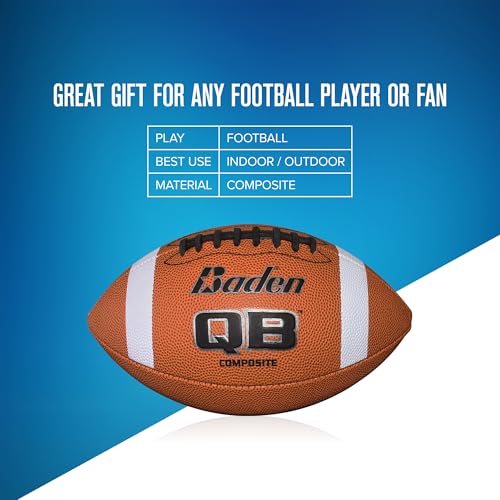 Baden Composite Football | Cushioned Cover for Durability | SureGrip Graphics for Consistent Grip | Ideal for Backyard Play and Flag Football - Image 3