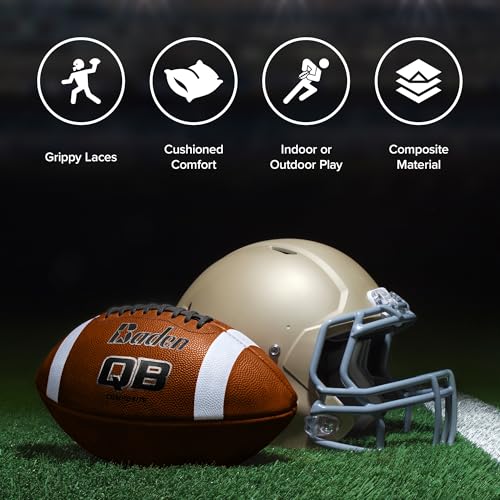 Baden Composite Football | Cushioned Cover for Durability | SureGrip Graphics for Consistent Grip | Ideal for Backyard Play and Flag Football - Image 4