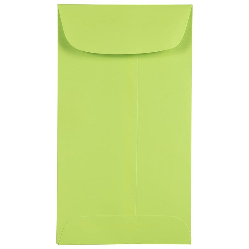 JAM PAPER #5.5 Coin Colored Business Envelopes - 3 1/8 x 5 1/2 - Ultra Lime Green - 50/Pack - Image 1