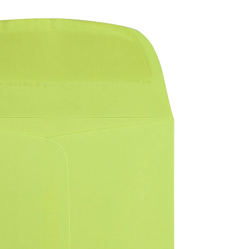 JAM PAPER #5.5 Coin Colored Business Envelopes - 3 1/8 x 5 1/2 - Ultra Lime Green - 50/Pack - Image 3
