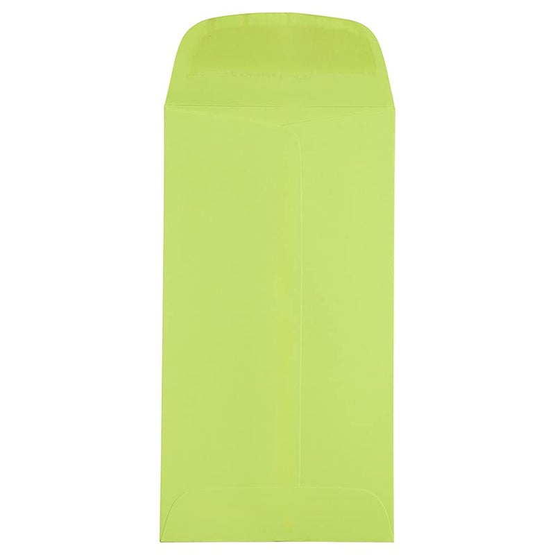 JAM PAPER #5.5 Coin Colored Business Envelopes - 3 1/8 x 5 1/2 - Ultra Lime Green - 50/Pack - Image 2