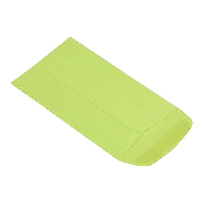 JAM PAPER #5.5 Coin Colored Business Envelopes - 3 1/8 x 5 1/2 - Ultra Lime Green - 50/Pack - Image 4