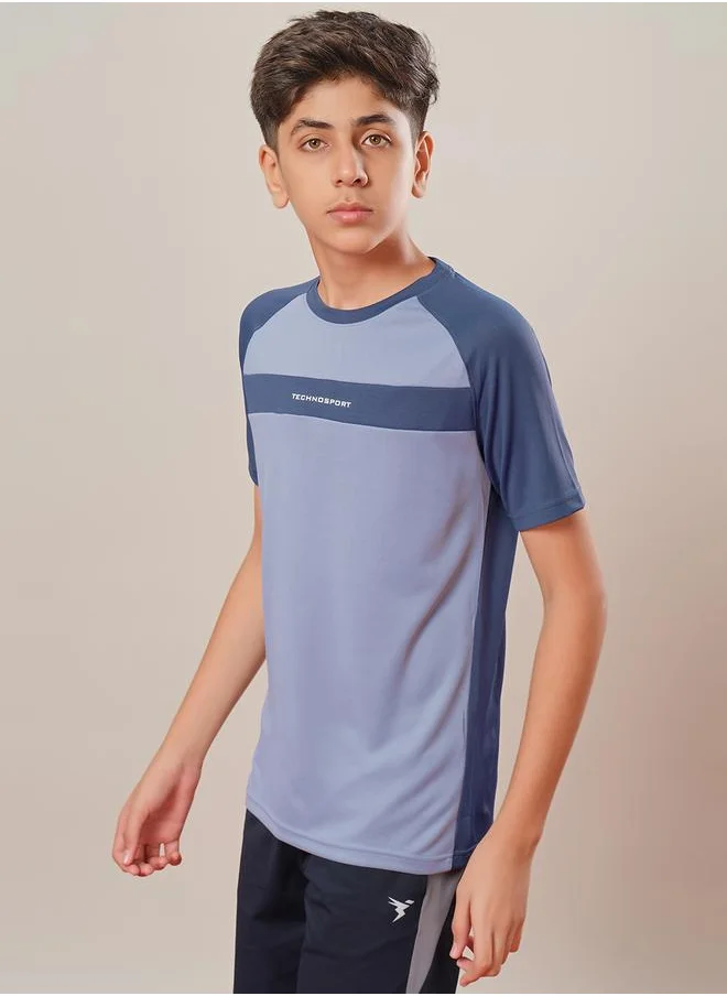 Technosport Technosport Color Block Raglan Sleeve Regular Fit T-Shirt