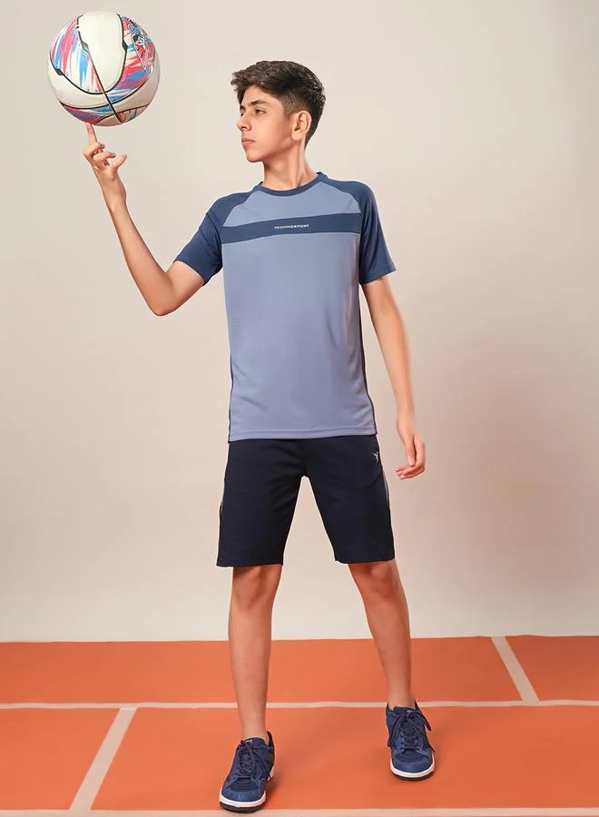 Technosport Technosport Color Block Raglan Sleeve Regular Fit T-Shirt