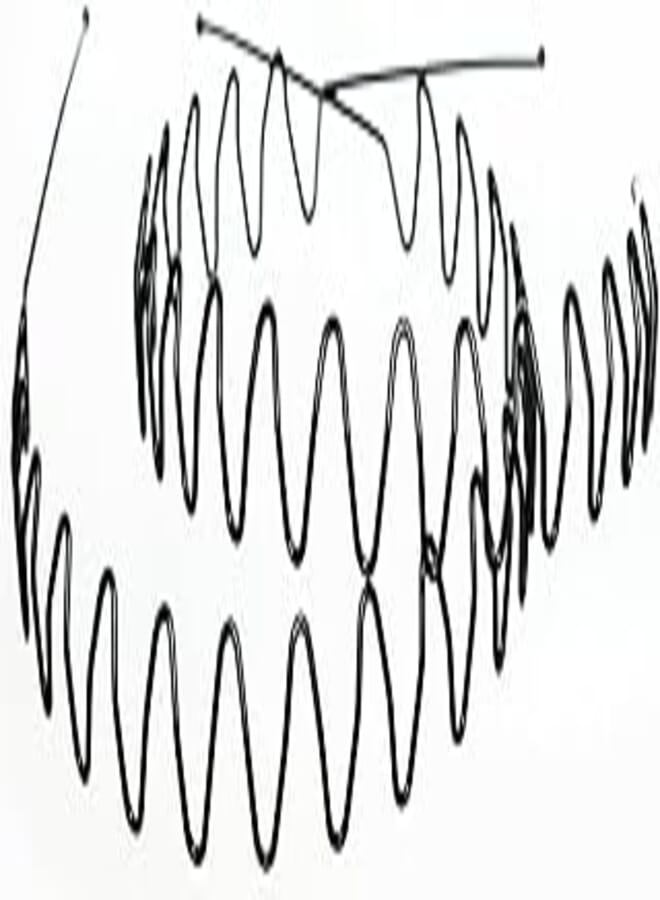 طوق متعرج أسود قطعتين