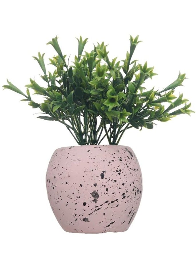 ماركة غير محددة مزهرية فخارية اصطناعية لتزيين المنزل، باللونين الوردي والأسود UnSaLi-11  - Image 2