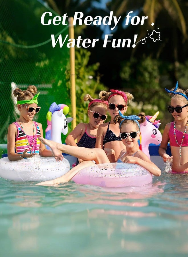 HeySplash Inflatable Pool Float, 21.6 Inch Toddler Pool Float, Unicorn Pool Toys with Sparkling Sequins, Swimming Ring for Swimming Pool, Summer Beach, Lake, Party Decor, White - Image 4