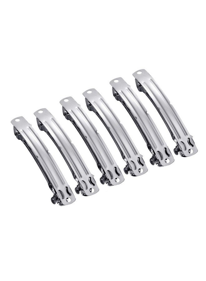 UJOY French Barrette Hair Clips For Women Craft Diy Decorate 7Cm (Pack Of 20), Silver - Image 5