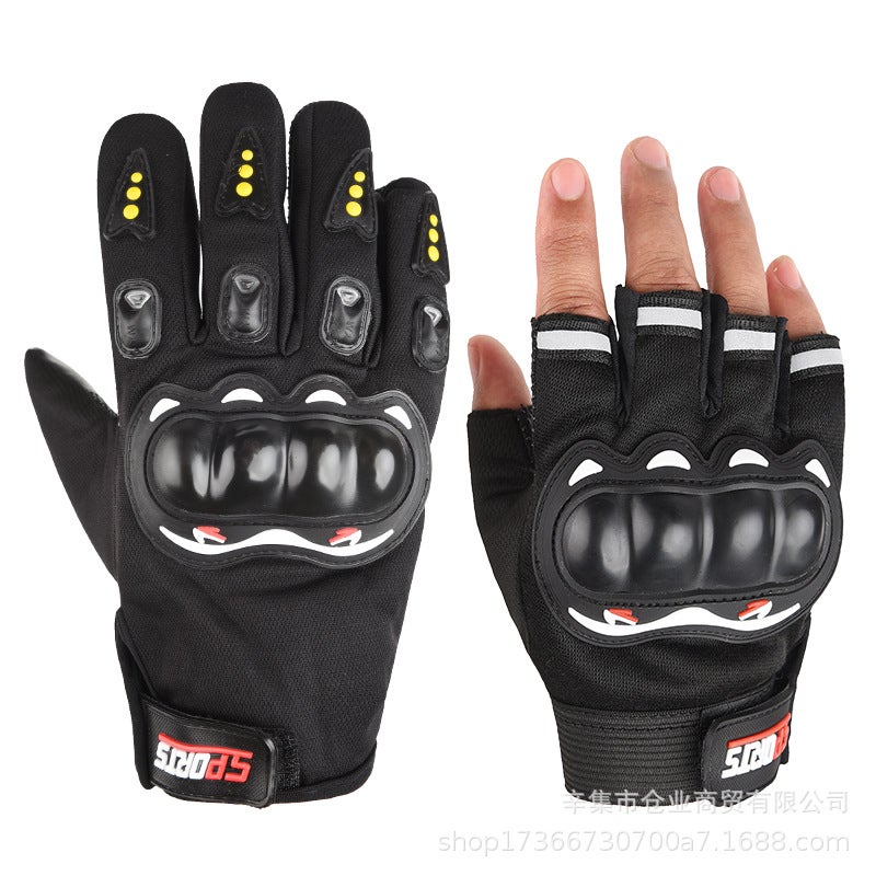 Motorcycle Motorcycle Gloves Outdoor Sports Breathable Non-Slip Long Finger Half Finger Touch Screen Protective Riding Gloves - Image 2