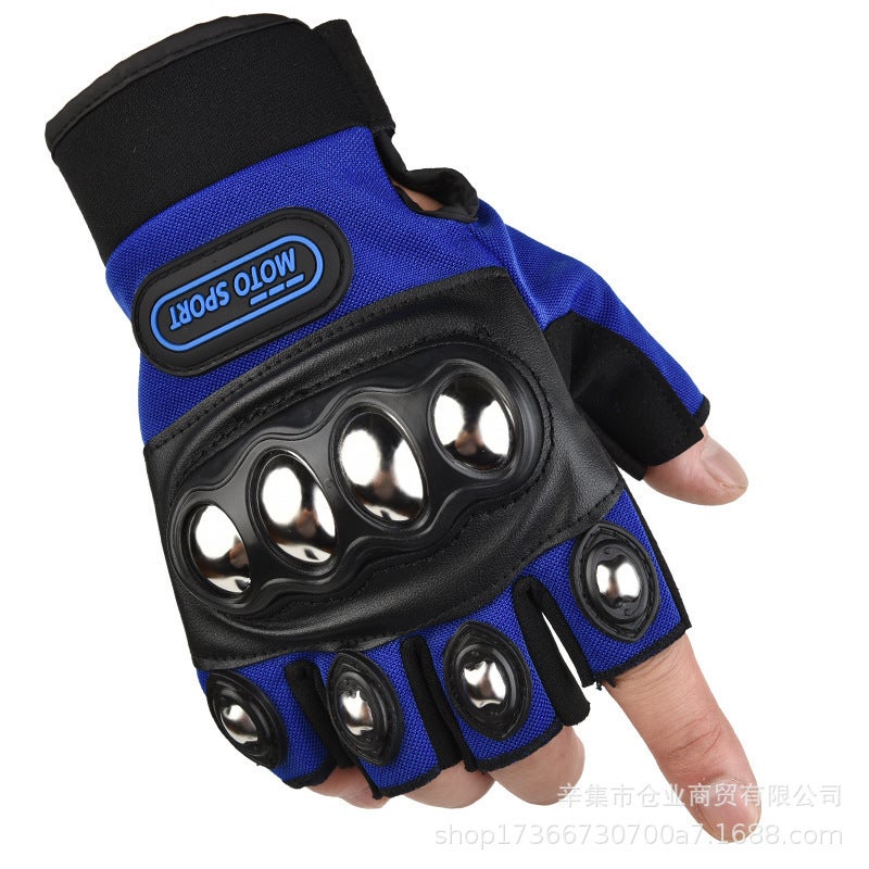 Motorcycle Motorcycle Gloves Outdoor Sports Breathable Non-Slip Long Finger Half Finger Touch Screen Protective Riding Gloves - Image 1
