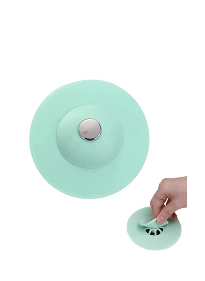 Y&D Kitchen Sink Strainer,Filter Hair Catcher Net Bath Tub Stopper Plug Anti Clogging Drain Mesh Covers Sieve For Bathroom, Fit Bathtub And (Color: Light Green, 2 pcs)  - Image 2