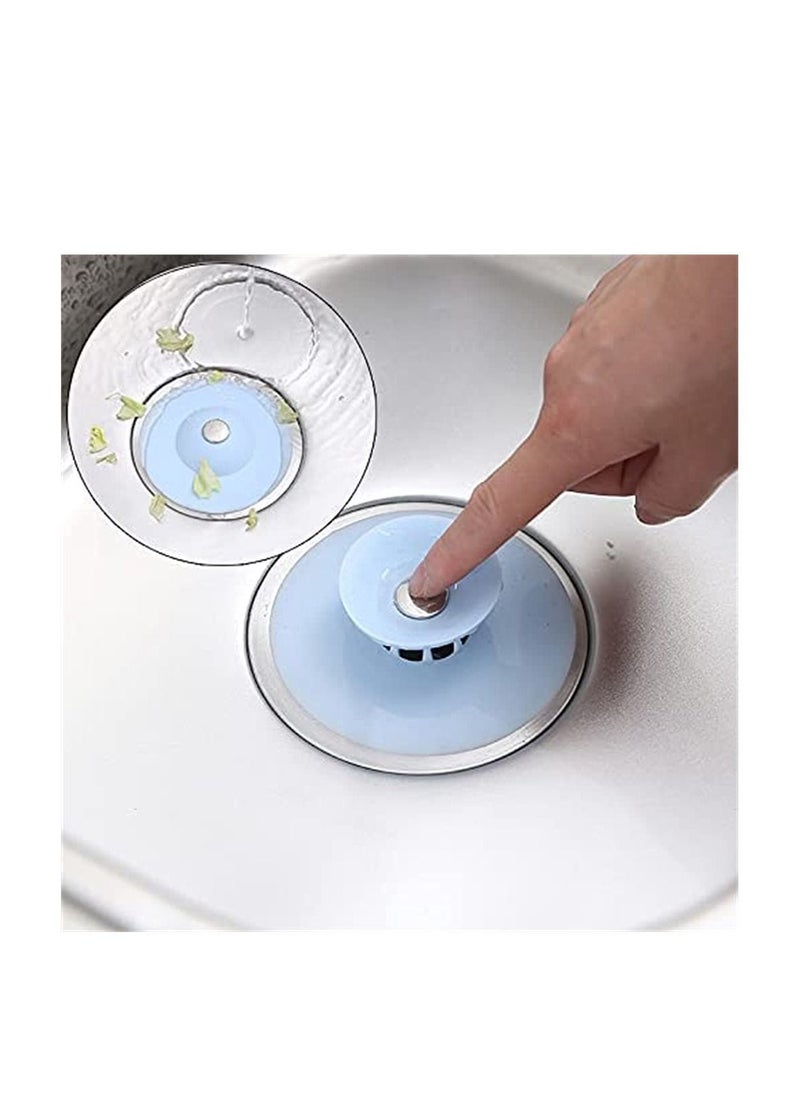 Y&D Kitchen Sink Strainer,Filter Hair Catcher Net Bath Tub Stopper Plug Anti Clogging Drain Mesh Covers Sieve For Bathroom, Fit Bathtub And (Color: Light Green, 2 pcs)  - Image 4