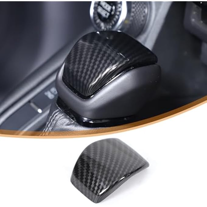ريحني تجهيز غطاء مقبض ناقل الحركة متوافق مع تويوتا لاند كروزر برادو 250 J250 LC250 2024 2025 ملحقات ABS مقبض مقبض ناقل الحركة غطاء مقبض ناقل الحركة 1 قطعة لون ألياف كربون - Image 1