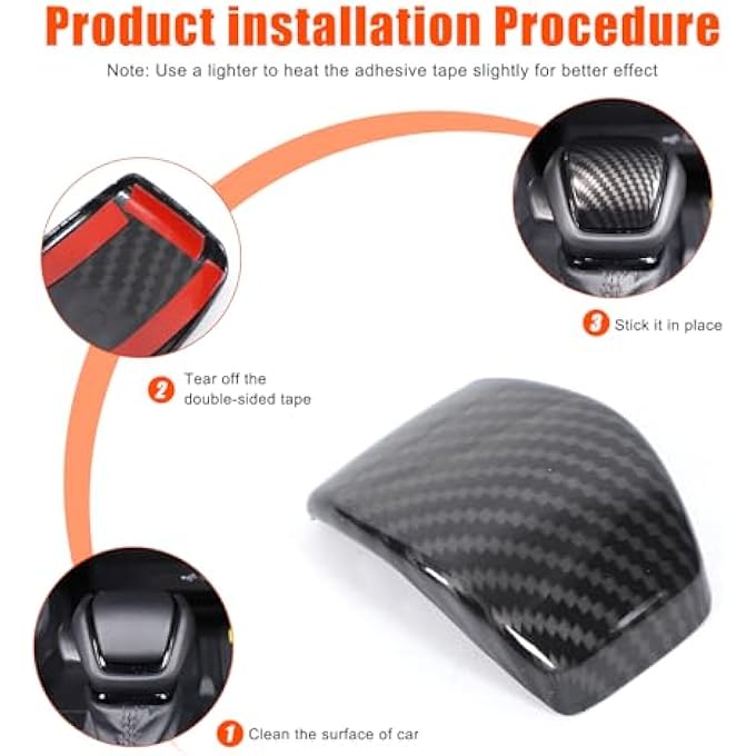 ريحني تجهيز غطاء مقبض ناقل الحركة متوافق مع تويوتا لاند كروزر برادو 250 J250 LC250 2024 2025 ملحقات ABS مقبض مقبض ناقل الحركة غطاء مقبض ناقل الحركة 1 قطعة لون ألياف كربون - Image 4