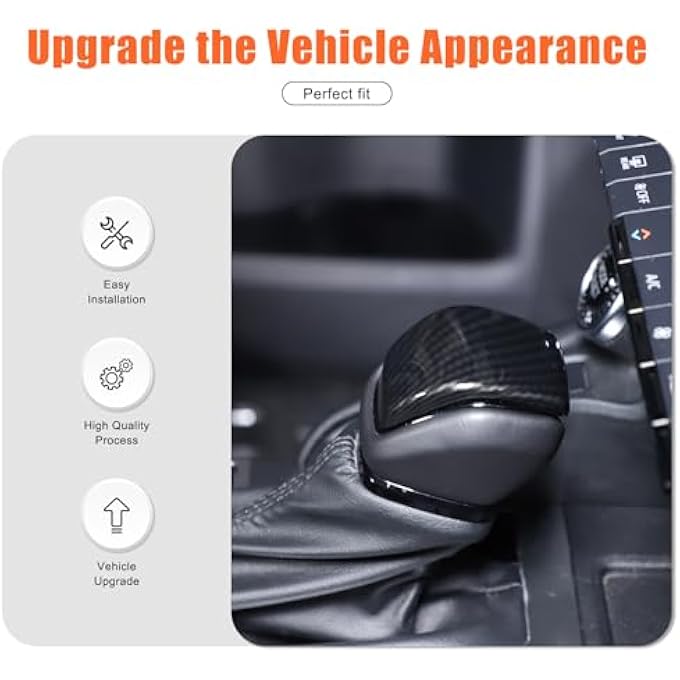 ريحني تجهيز غطاء مقبض ناقل الحركة متوافق مع تويوتا لاند كروزر برادو 250 J250 LC250 2024 2025 ملحقات ABS مقبض مقبض ناقل الحركة غطاء مقبض ناقل الحركة 1 قطعة لون ألياف كربون - Image 5