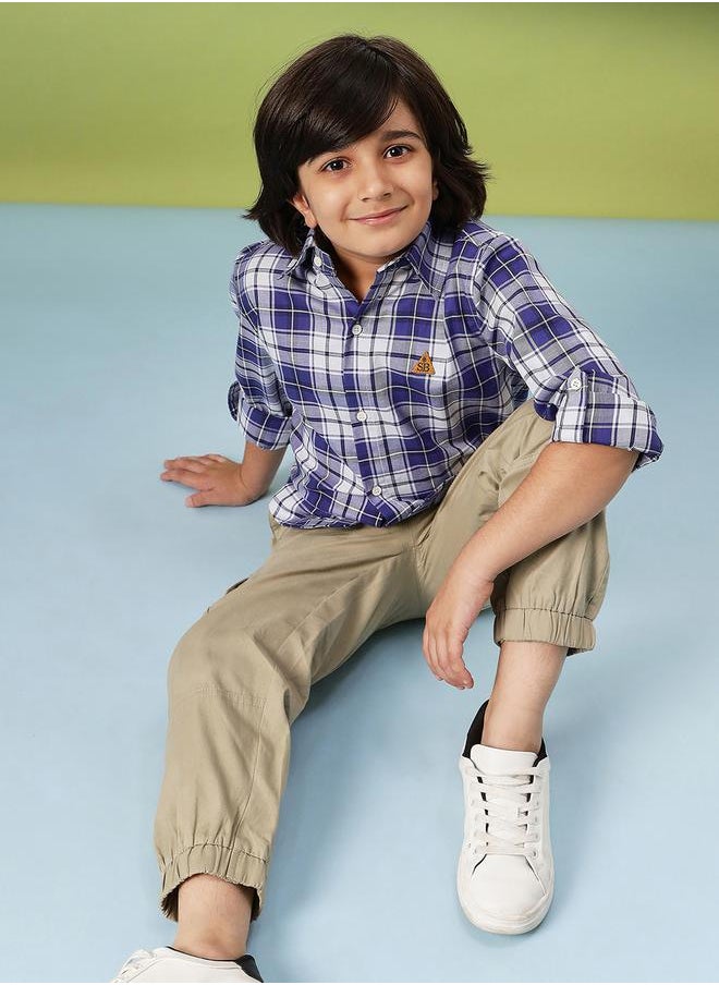 Stylo Bug - Checked Roll-Up Sleeve Shirt by Styli - Image 1
