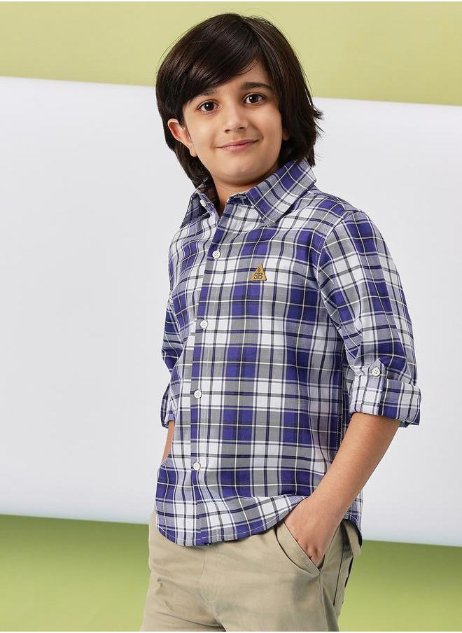 Stylo Bug - Checked Roll-Up Sleeve Shirt by Styli - Image 1