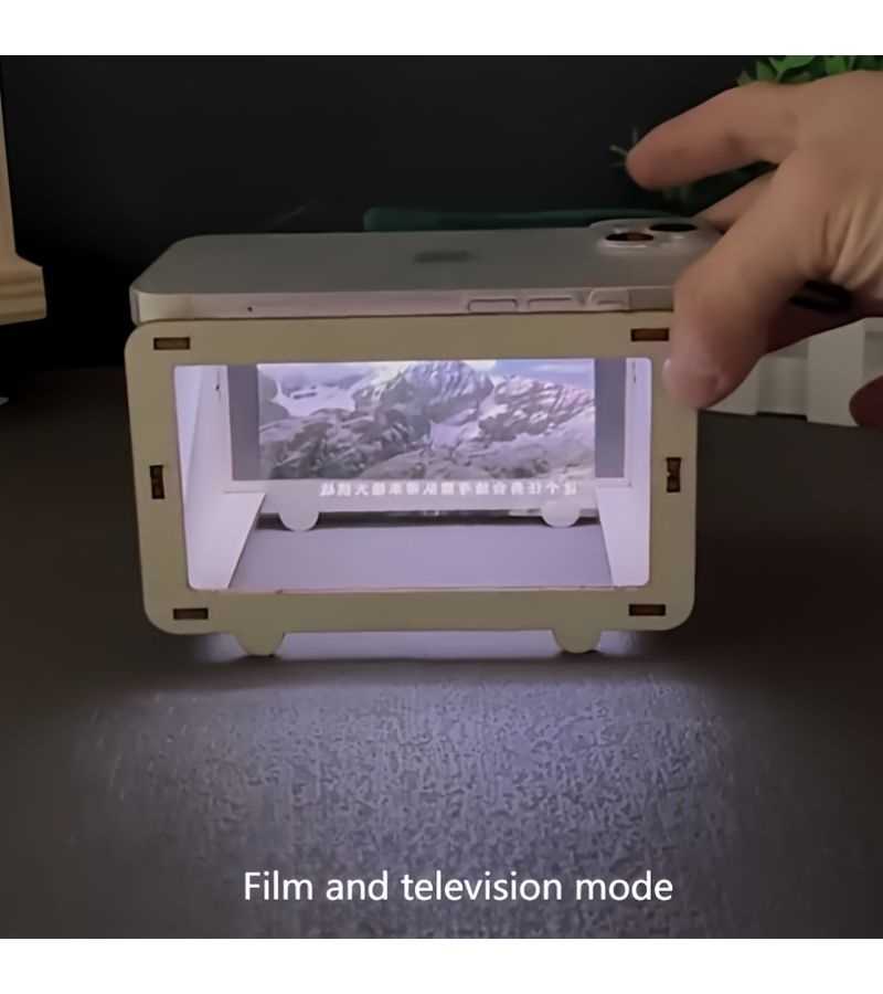 طقم تجارب علمية للسينما الهولوغرامية، جهاز عرض ثلاثي الأبعاد، وضع مزدوج، تجميع إبداعي، تعليم STEM، هيكل أبيض متين، أداة تعلم تفاعلية - Image 1