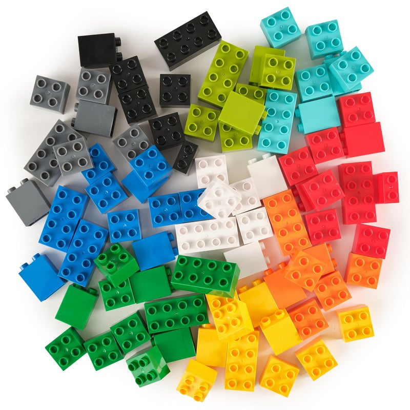 Strictly Briks Building Blocks Set Toddler Blocks Ages 35 Compatible with Lego Sets Kids Building Kits Durable Learning Toy 84 Pieces Multicolor - Image 3