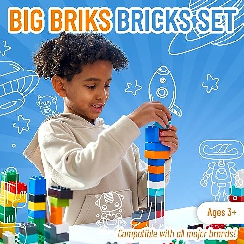Strictly Briks Building Blocks Set Toddler Blocks Ages 35 Compatible with Lego Sets Kids Building Kits Durable Learning Toy 84 Pieces Multicolor - Image 5